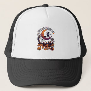 Gorra De Camionero Dame Caramelo Llama Bruja Espantosa Luna Calabazas