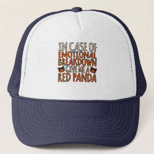 Gorra De Camionero Dame un Panda Rojo Mascota Animal Pandas Lover G