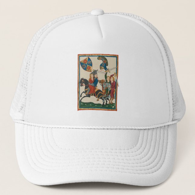 Gorra De Camionero Damsel en peligro, arte medieval del siglo XIV (Anverso)