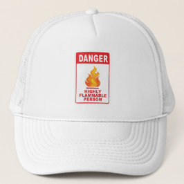 Gorra De Camionero Danger Highly Flammable Person