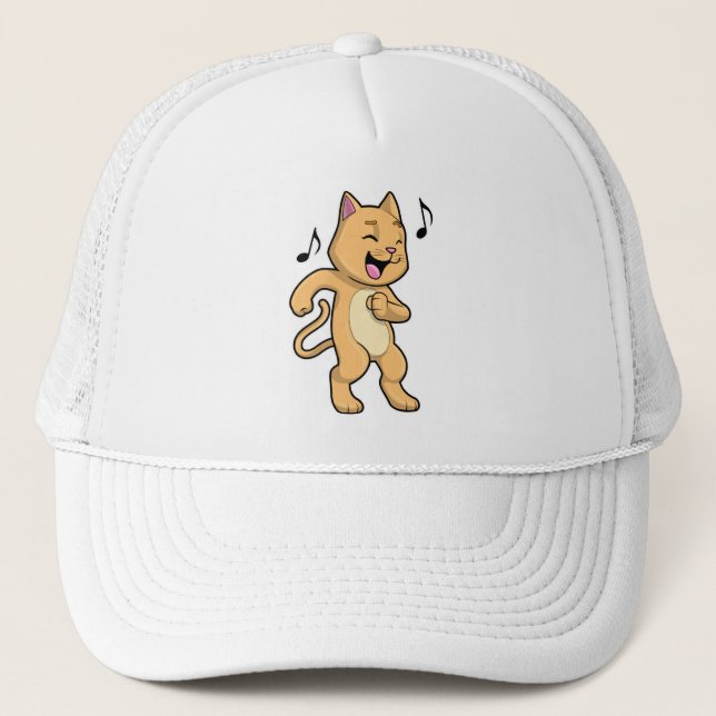 Gorra De Camionero Danza de música de gato (Anverso)