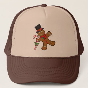Gorra De Camionero Danzando al hombre del pan de jengibre