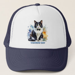 Gorra De Camionero Dapper Tuxedo Cat