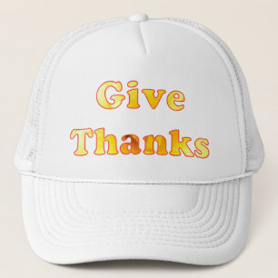 Gorra De Camionero Dar gracias, arte con letra con lirio amarillo, so