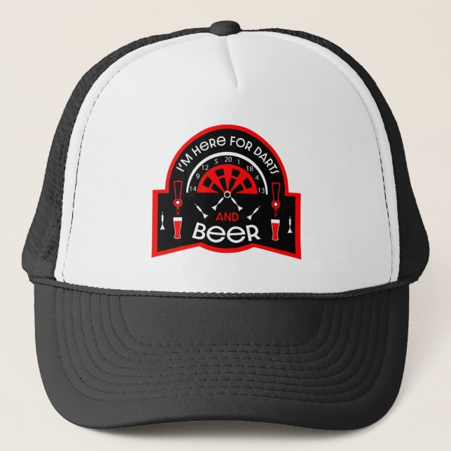 Gorra De Camionero Dardos Clásicos de Pub (Anverso)