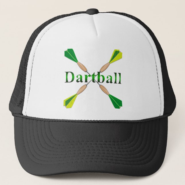 Gorra De Camionero Dardos verdes y dorados (Anverso)