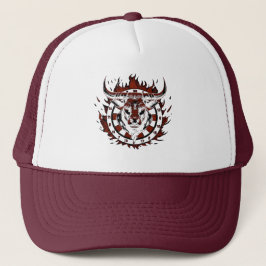 Gorra De Camionero Dartscheibe Feuer Stier Bulle Spezialdesign