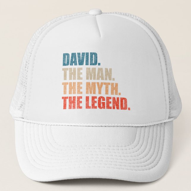 Gorra De Camionero David El Hombre El Mito La Leyenda (Anverso)