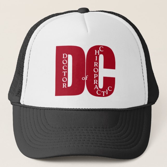 Gorra De Camionero DC Gran MÉDICA Rojo de MEDICINA QUIROPRACTICA (Anverso)