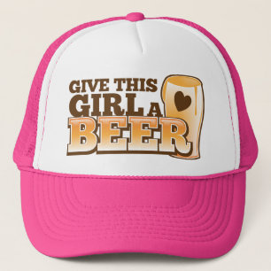 Gorra De Camionero DÉ A ESTE CHICA un diseño de la CERVEZA de la