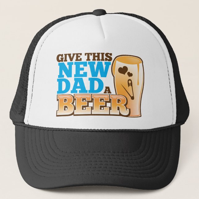 Gorra De Camionero ¡Dé a este nuevo papá un BEER@! (Anverso)