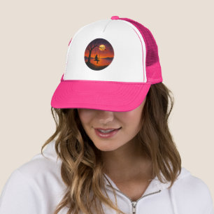 Gorra de camionero de arte de columpio de silueta