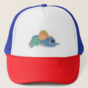Gorra de camionero de bebé dormido lindo