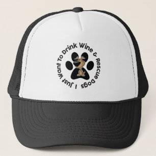 Gorra de camionero de Bebé Vino y Rescata Perros
