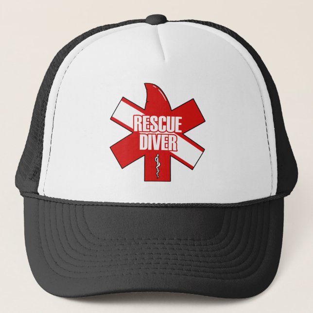 Gorra de camionero de buzo de rescate (Anverso)