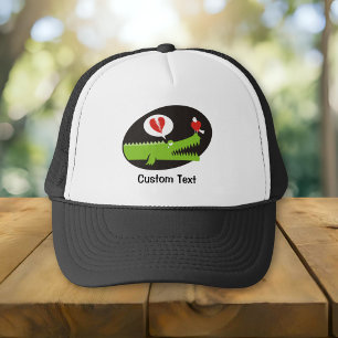 Gorra de camionero de caimán enamorado