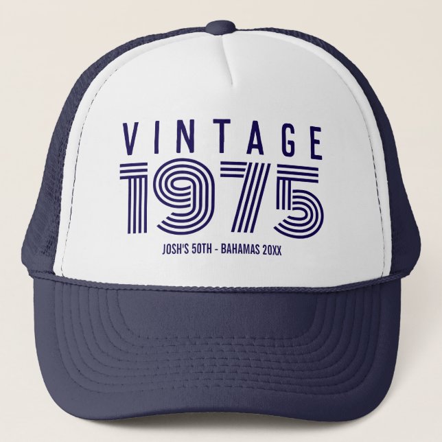 Gorra de camionero de cumpleaños vintage (Anverso)