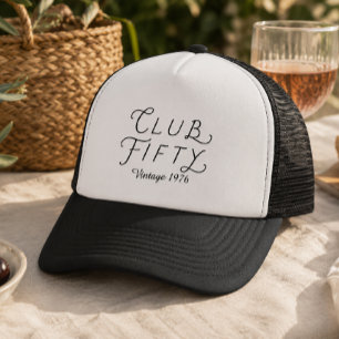 Gorra de camionero de cumpleaños vintage Club Fift
