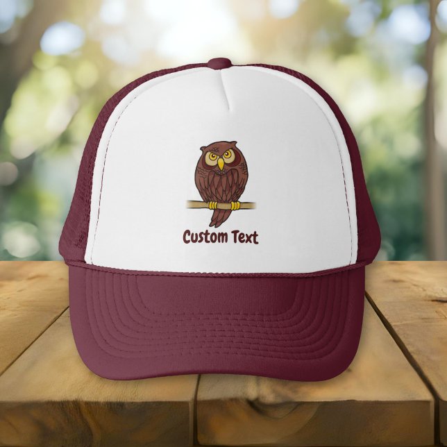 Gorra de camionero de dibujos animados de búho (Subido por el creador)