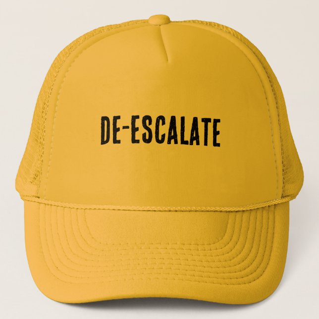 Gorra De Camionero "DE-ESCALATE" | Frase de una palabra | (Anverso)