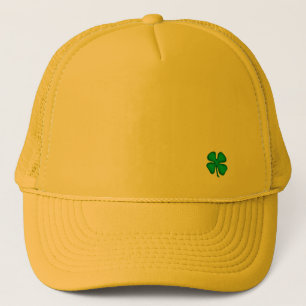 Gorra de camionero de espuma amarilla Lucky 4 Leaf