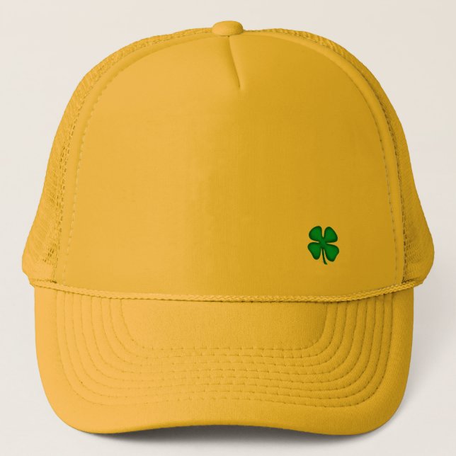 Gorra de camionero de espuma amarilla Lucky 4 Leaf (Anverso)