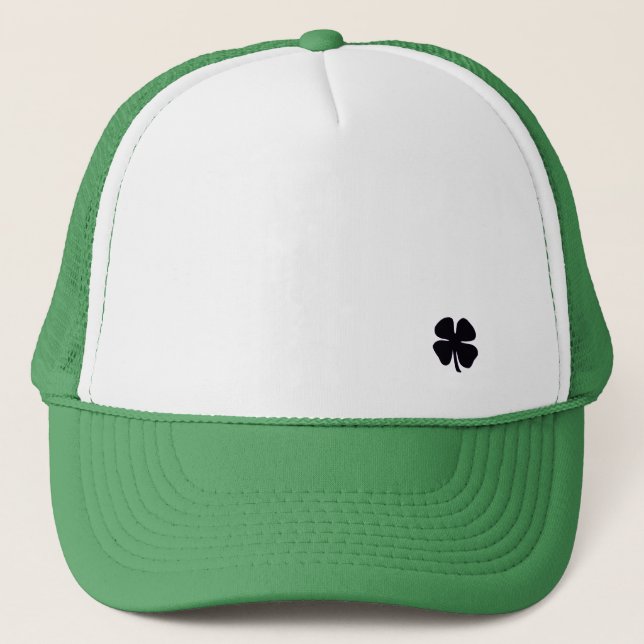 Gorra de camionero de espuma blanca y verde Black  (Anverso)