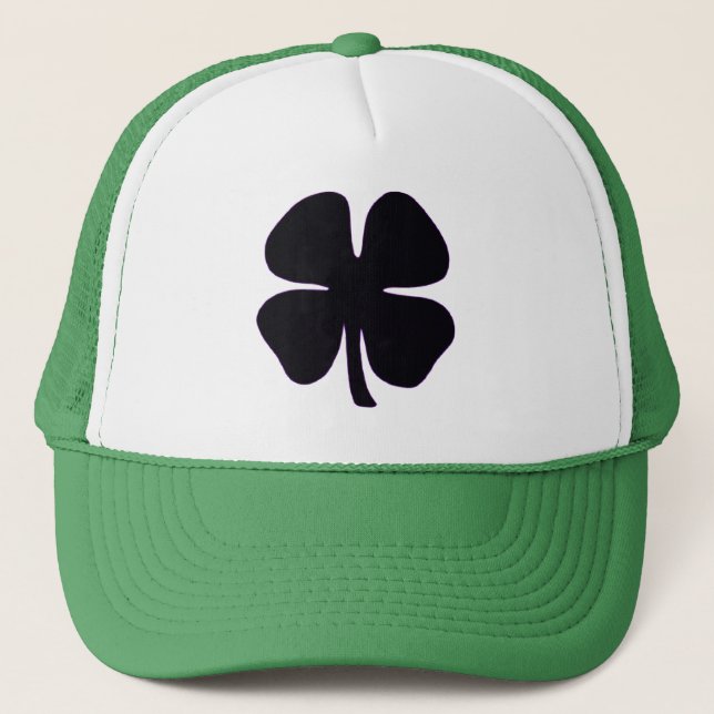 Gorra de camionero de espuma blanca y verde Black  (Anverso)