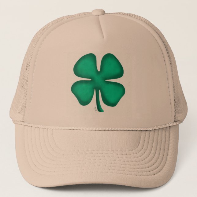 Gorra de camionero de espuma bronceada Lucky 4 Lea (Anverso)