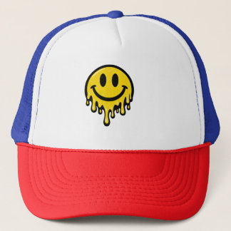 Gorra de camionero de espuma con cara sonriente de