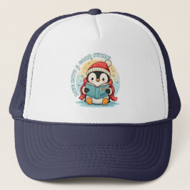 Gorra de camionero de espuma de pingüino de lectur