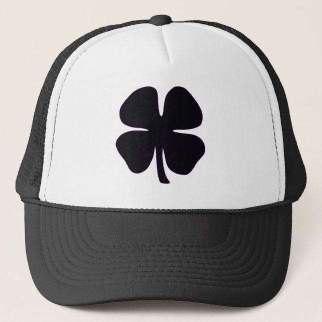 Gorra de camionero de espuma en blanco y negro Bla (Anverso)
