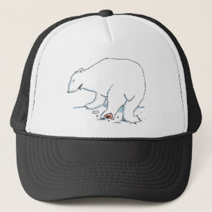 Gorra de camionero de espuma en blanco y negro de