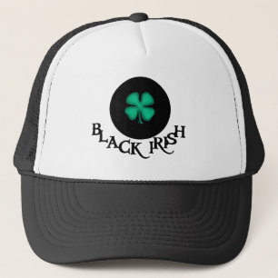 Gorra de camionero de espuma negra irlandesa blanc