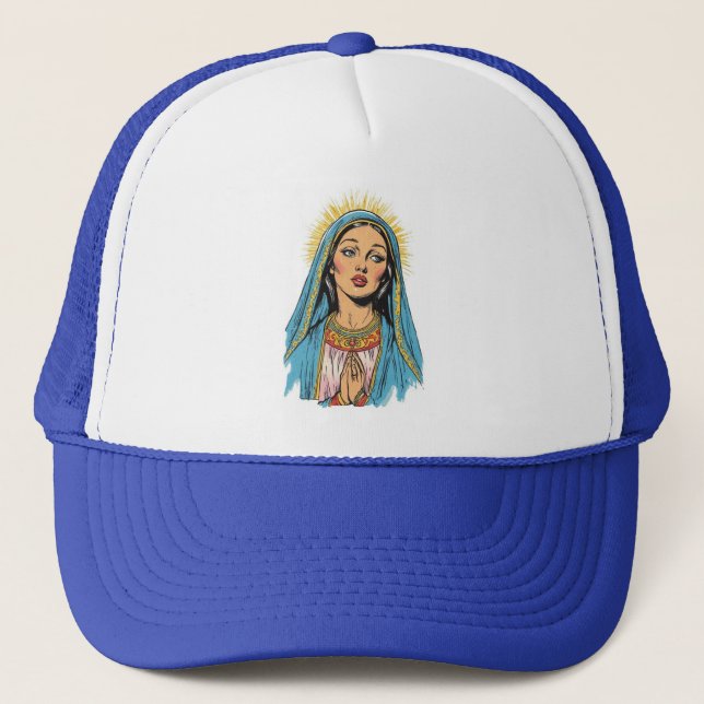 Gorra de camionero de estilo retro de la Virgen Ma (Anverso)
