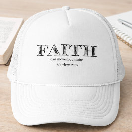 Gorra de camionero de Fe puede mover montañas
