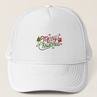 Gorra de camionero de Feliz Navidad Festiva