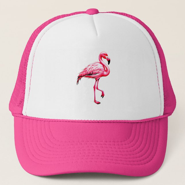 Gorra de camionero de flamenco rosa (Anverso)