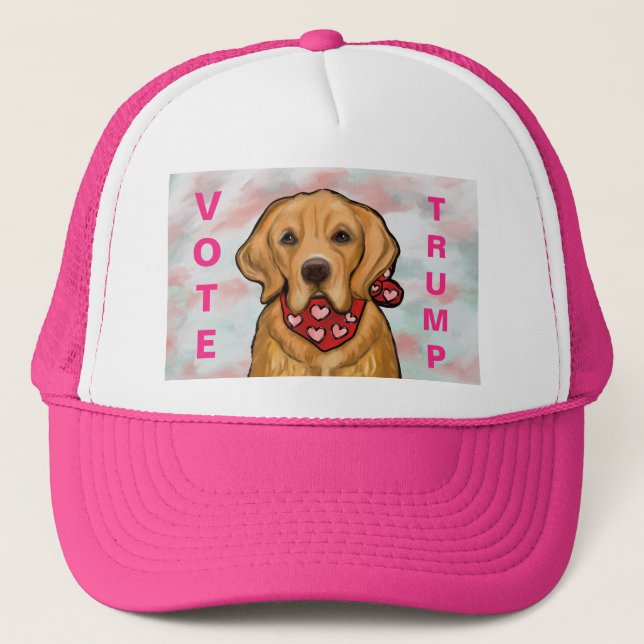 Gorra de camionero de Golden Retriever (Anverso)