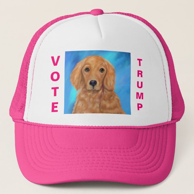 Gorra de camionero de Golden Retriever (Anverso)