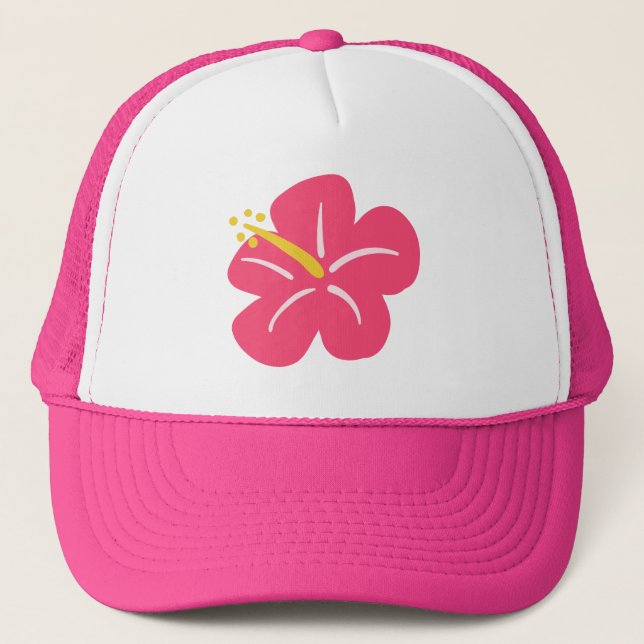 Gorra de camionero de Hibisco Rosa (Anverso)
