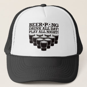 Gorra De Camionero De la cerveza de Pong de la bebida juego todo el