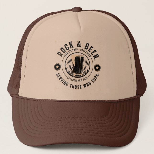 Gorra De Camionero ™ de la roca y de la cerveza (Anverso)