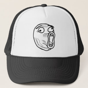 Gorra De Camionero De LOL de la risa cara ruidosa Meme de la rabia