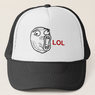 Gorra De Camionero De LOL de la risa cara ruidosa Meme de la rabia