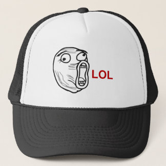 Gorra De Camionero De LOL de la risa cara ruidosa Meme de la rabia