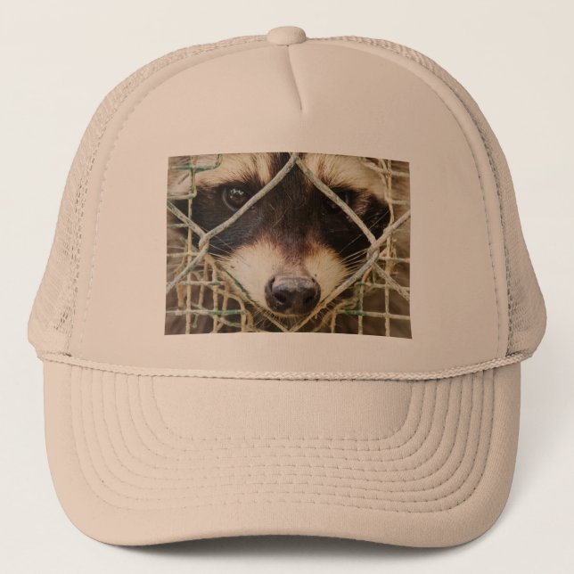 Gorra de camionero de mapache personalizable (Anverso)