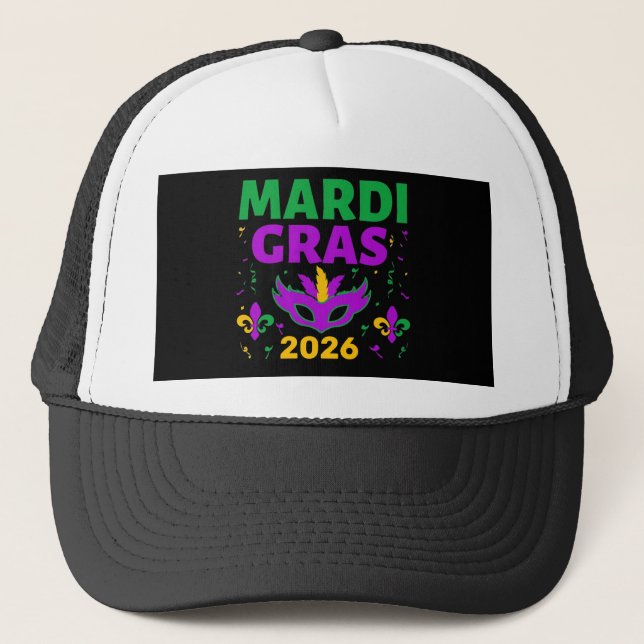 Gorra de camionero de Mardi Gras (Anverso)