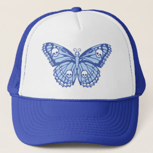 Gorra de camionero de mariposa Blue Skull