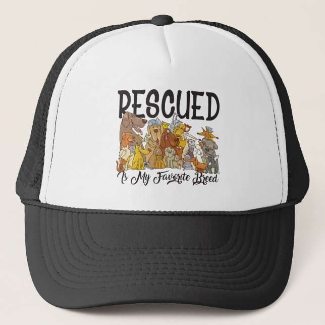 Gorra de camionero de mi raza favorita rescatada (Anverso)